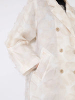 max mara double-breasted overcoat in fil coupã© jacquard for women