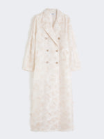 Double-Breasted Overcoat In Fil Coupé Jacquard for Women - Sand - Max Mara KSA