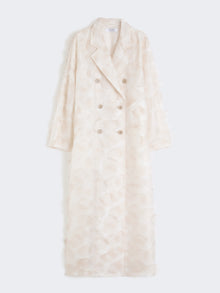 Double-Breasted Overcoat In Fil Coupé Jacquard for Women - Sand - Max Mara KSA