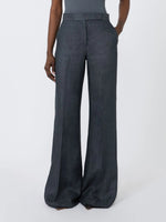 max mara herringbone linen twill trousers for women