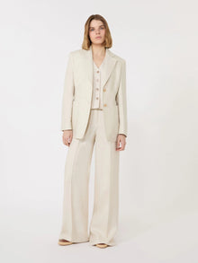 max mara wide-fit linen trousers for women