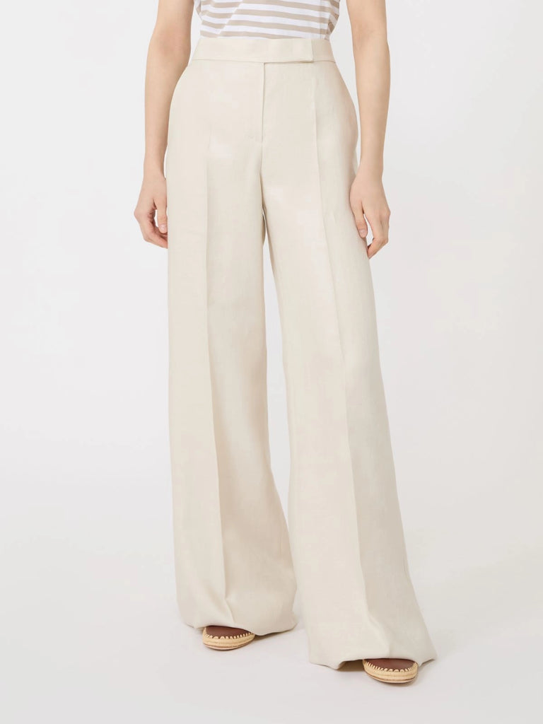 max mara بنطال كتان بقصة واسعة