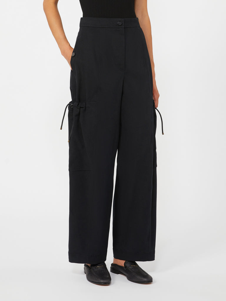 Stretch cotton cargo trousers