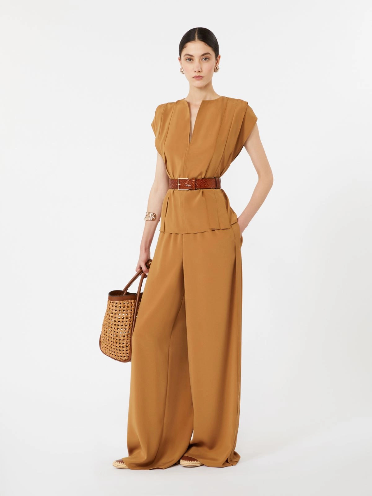 Envers satin wide trousers