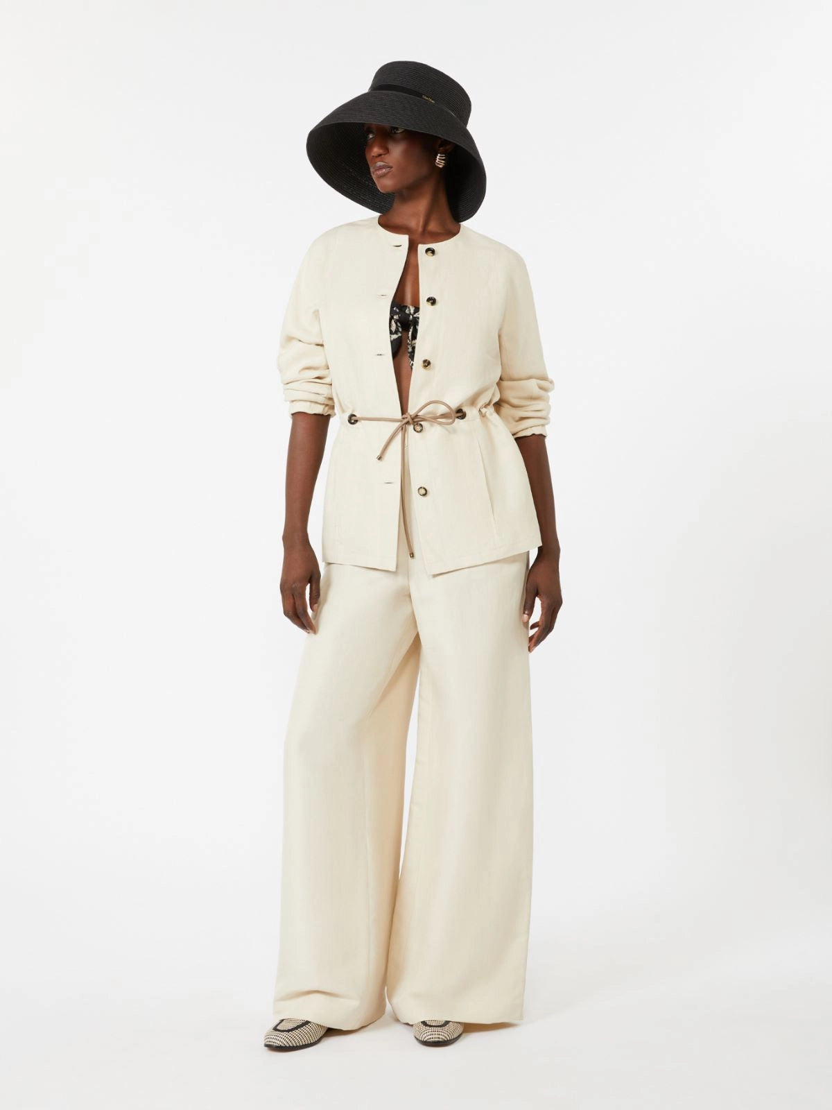 Linen and silk trousers