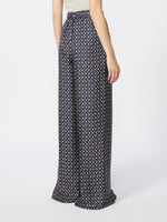 Printed silk trousers