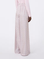 Printed Silk Trousers for Women - Pink - Max Mara KSA