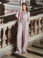 Printed silk trousers