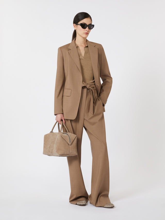 max mara stretch wool cloth trousers for women