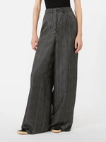 Wide-fit printed silk trousers