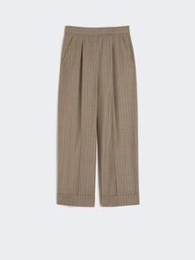 Pinstripe wool trousers