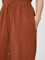 max mara wide-fit washed silk trousers for women