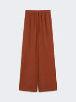 max mara wide-fit washed silk trousers for women