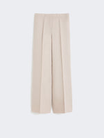 Wide-Leg Trousers In Linen Basketweave for Women - Sand - Max Mara KSA