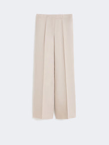 Wide-leg trousers in linen basketweave