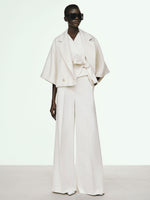 Wide-fit cotton trousers