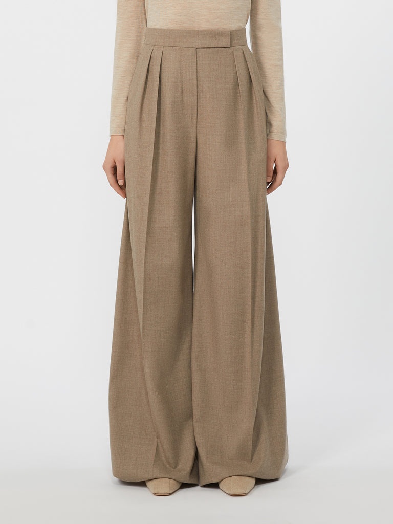 Cashmere foulé trousers