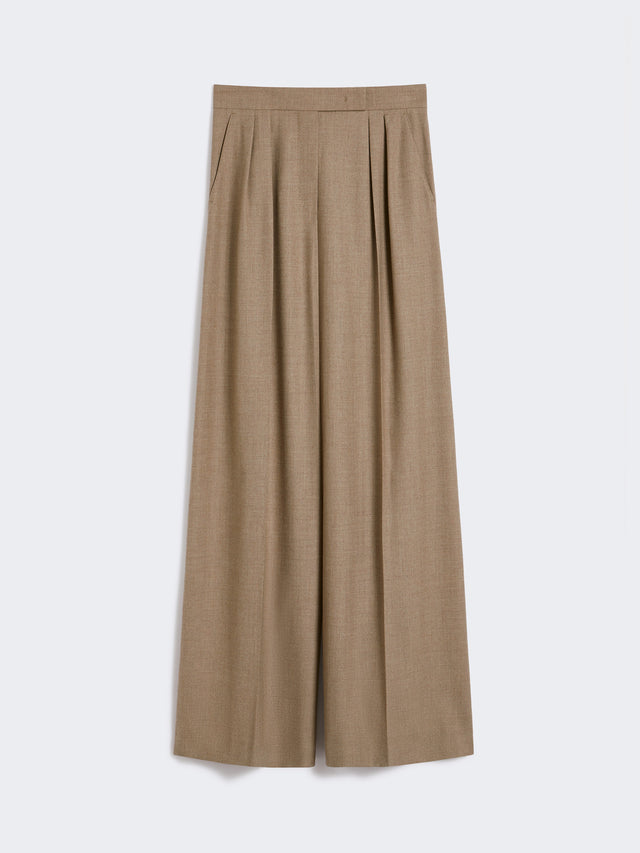 Cashmere foulé trousers