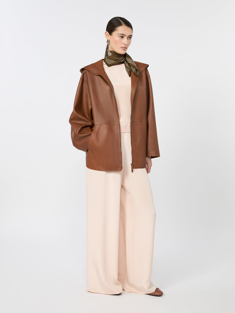 max mara relaxed-fit heavy silk trousers