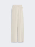 Relaxed-Fit Heavy Silk Trousers for Women - Stone - Max Mara KSA