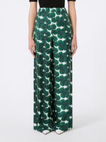 Printed silk trousers