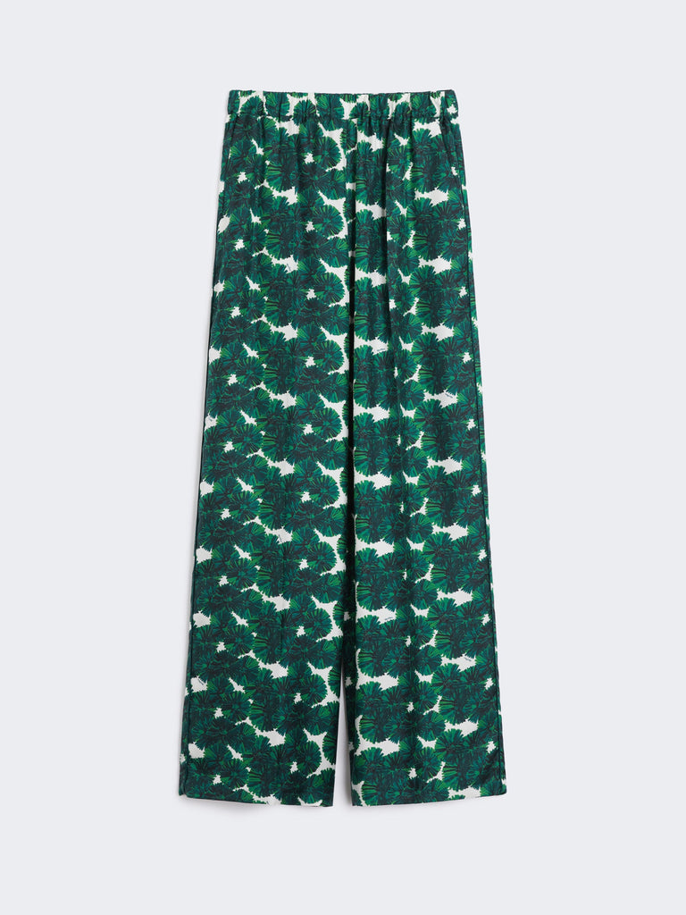 Printed silk trousers