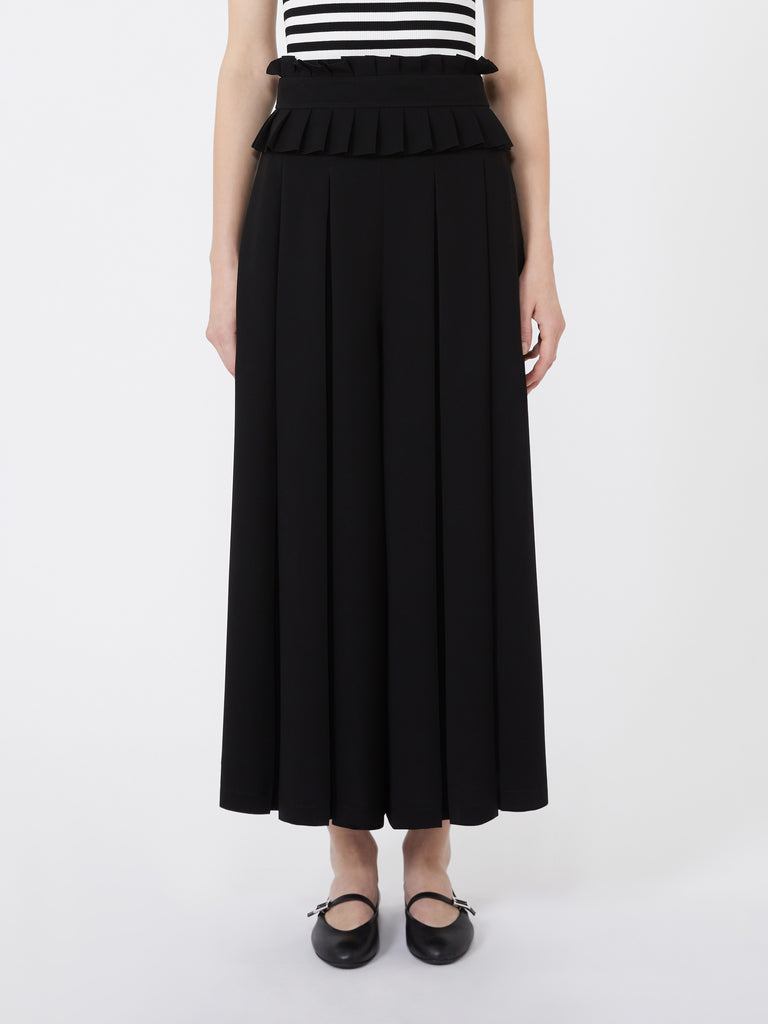 Plissé-pleated cady trousers