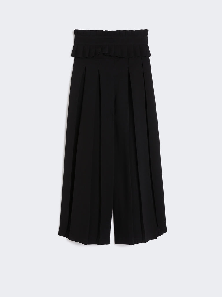 Plissé-pleated cady trousers