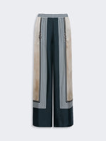 max mara wide-fit printed silk trousers for women