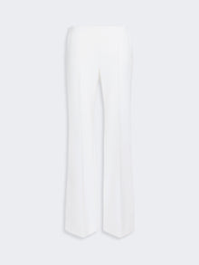 Slim-Fit Wool Cloth Trousers for Women - White - Max Mara KSA