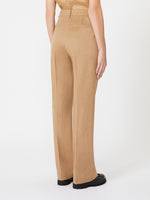 Menswear-style camel trousers