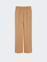 Menswear-style camel trousers