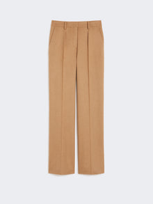 Menswear-style camel trousers