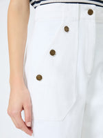 max mara cotton bull denim wide-leg trousers for women