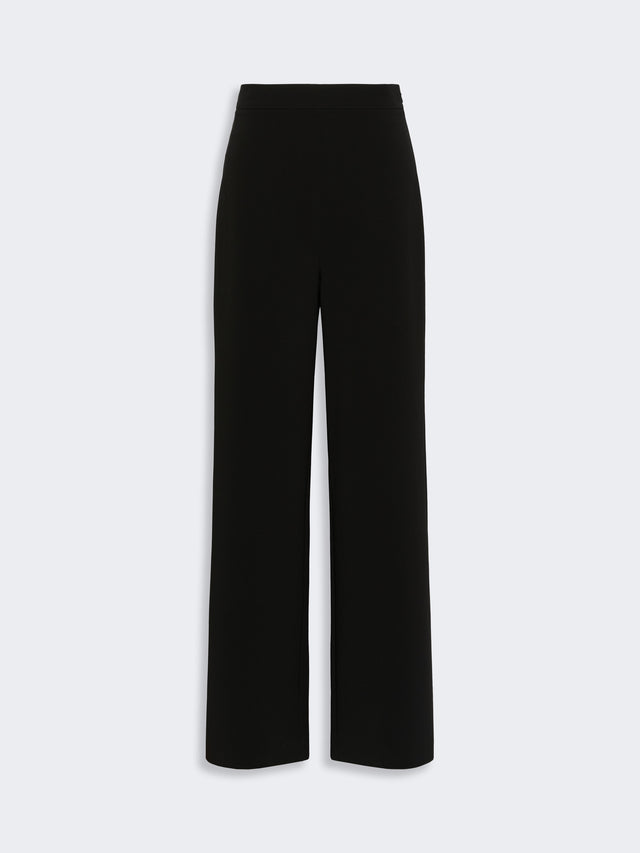 Cady Wide-Leg Trousers for Women - Black - Max Mara KSA