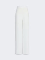 Cady Wide-Leg Trousers for Women - White - Max Mara KSA