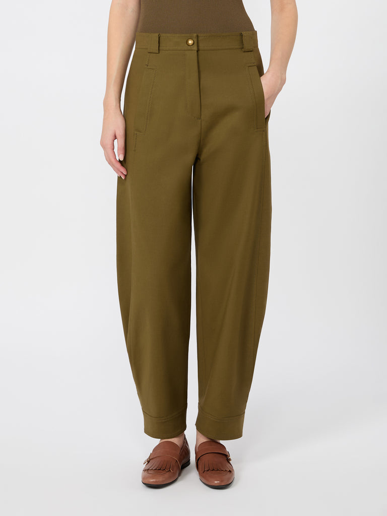 max mara stretch cotton canvas trousers