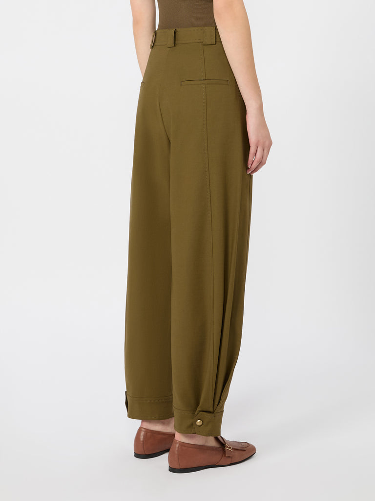 max mara stretch cotton canvas trousers