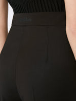 Straight-fit light wool trousers