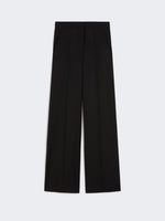 Straight-fit light wool trousers