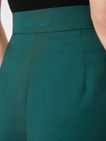 Straight-fit light wool trousers