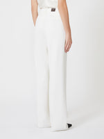 Straight gabardine wool trousers