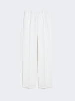 Straight gabardine wool trousers