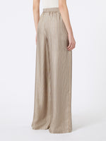 Wide-fit printed silk trousers