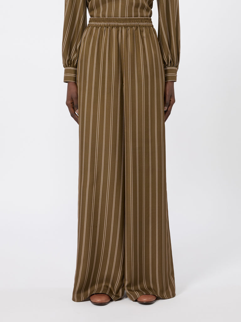 max mara printed silk relaxed trousers