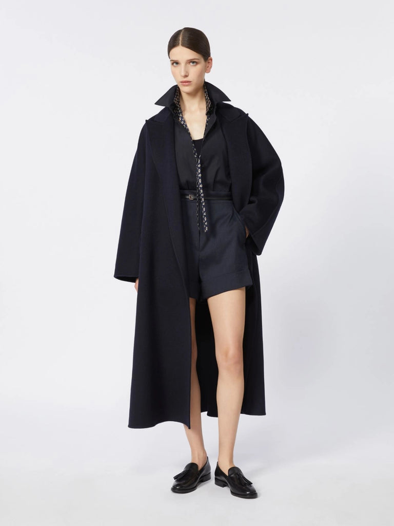 Denim-look cotton shorts