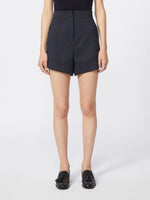 Denim-look cotton shorts