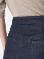 Denim-Look Cotton Shorts for Women - Midnightblue - Max Mara KSA