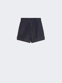 Denim-Look Cotton Shorts for Women - Midnightblue - Max Mara KSA