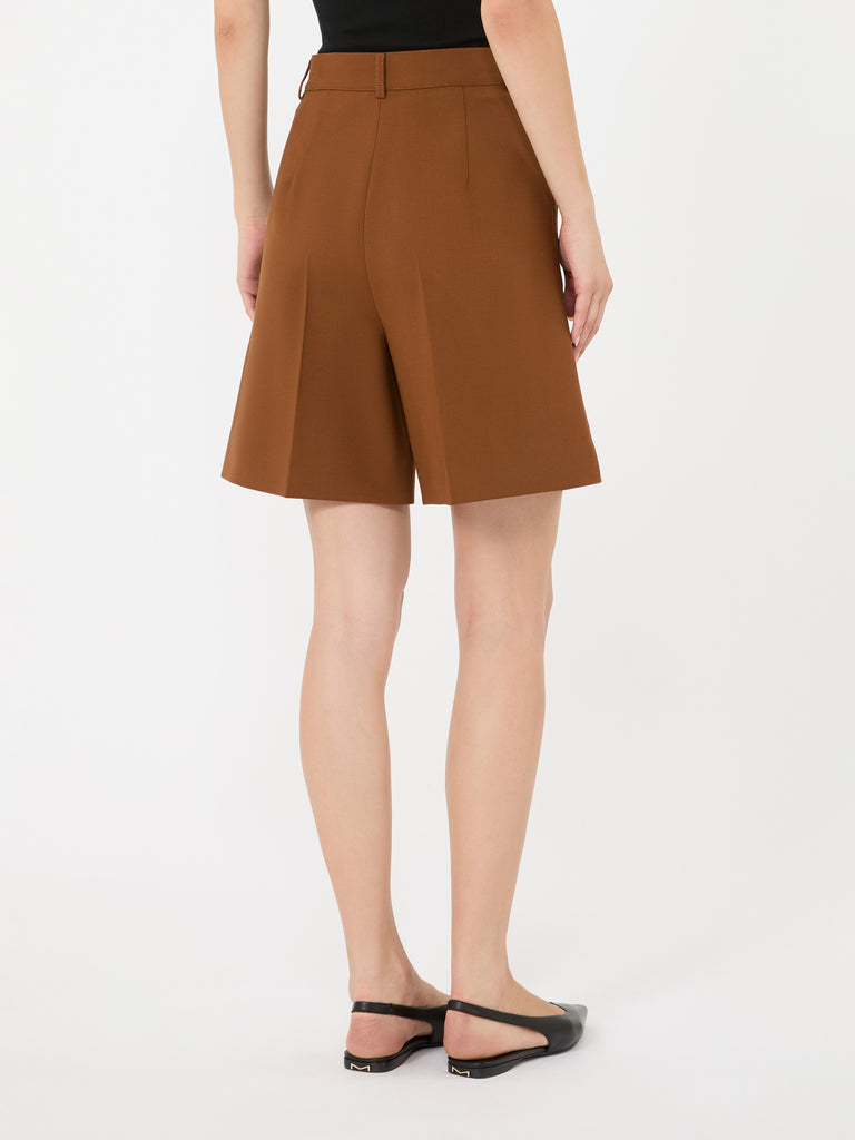 max mara شورت مزدوج صوفي برمودا من القماش